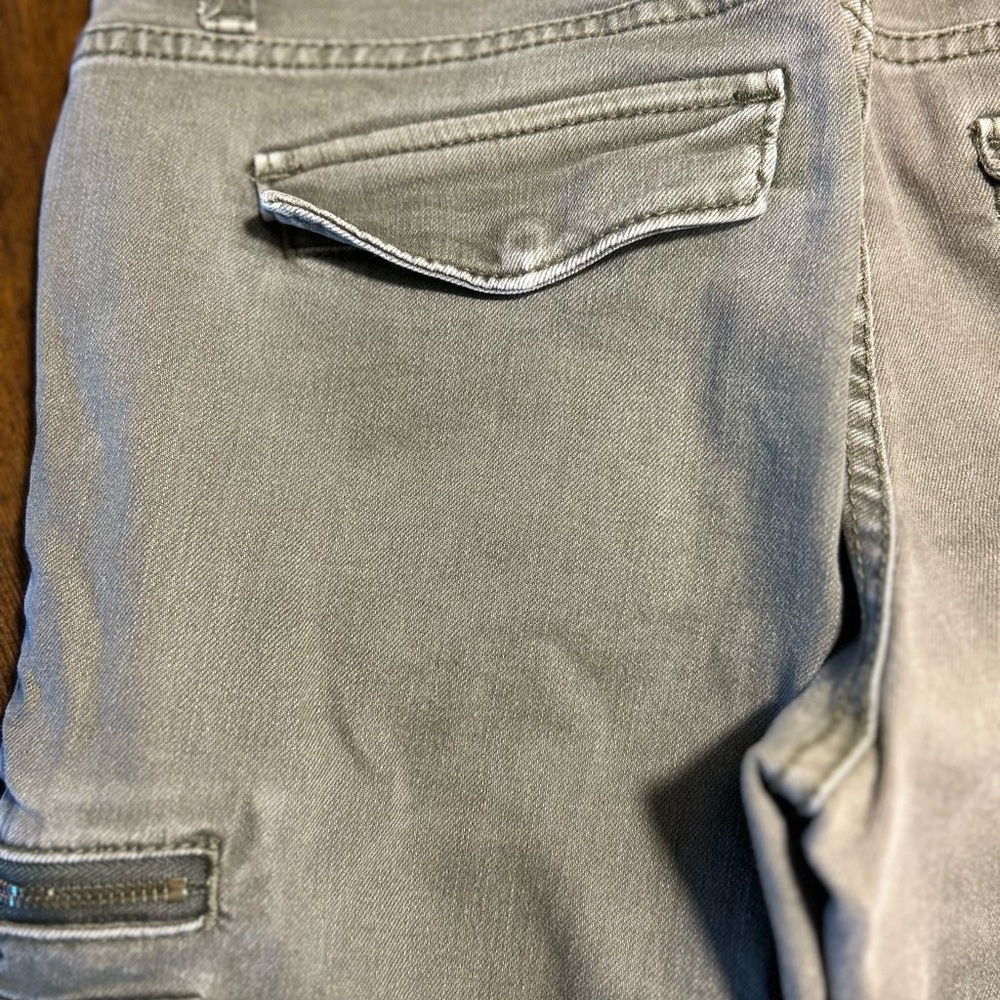 Army Green Cargo Skinny Pants - Picture 4 of 6